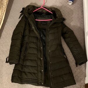 Zara Dark Green Puffer Jacket